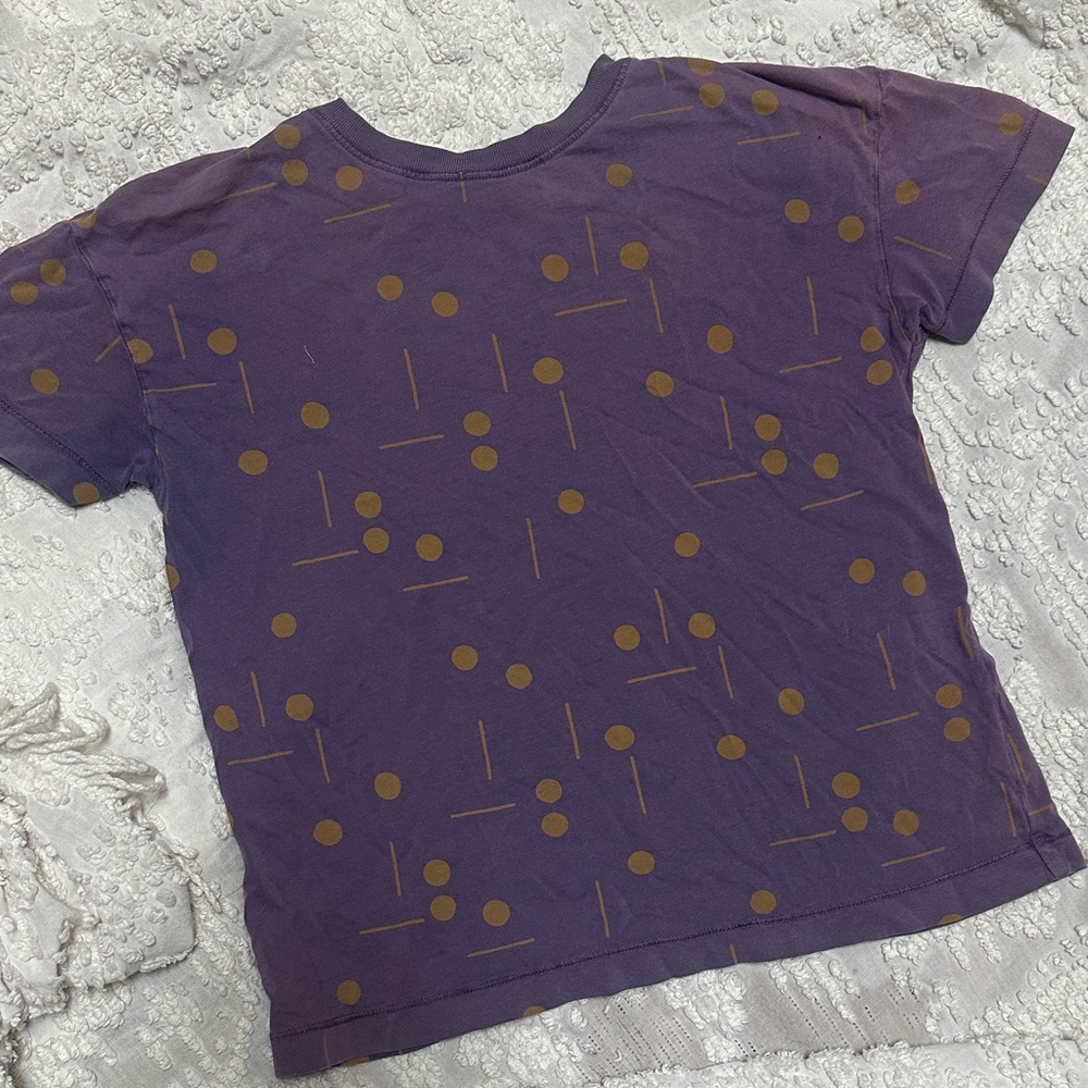 Barn of Monkeys Distressed Geo Faded Purple and Gold Geo Lavender T-Shirt